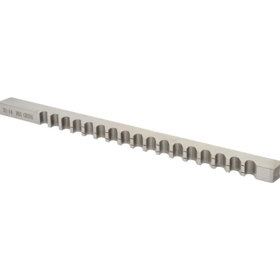 Keyway Broach: Style D-1, High Speed Steel, 14 mm Wide