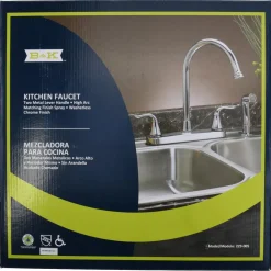 Kitchen & Bar Faucets: Type: Kitchen; Style: 2 Handle Without Spray, With Spray; Mount: Deck Plate; Design: Two Handle