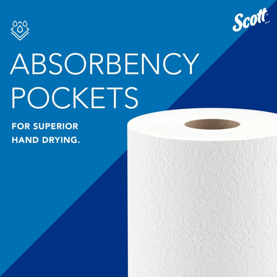Kitchen Paper Towels (41482), with Fast-Drying Absorbency Pockets™, White, Perforated Standard Paper Towel Rolls
