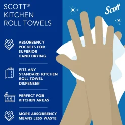 Kitchen Paper Towels (41482), with Fast-Drying Absorbency Pockets™, White, Perforated Standard Paper Towel Rolls