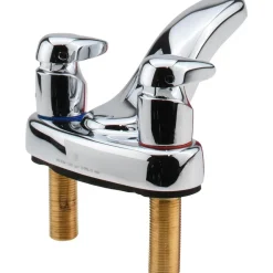 Knob Metering Handle, Deck Plate Bathroom Faucet