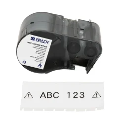 Label Maker Label: Black on White, Vinyl, 1 Roll