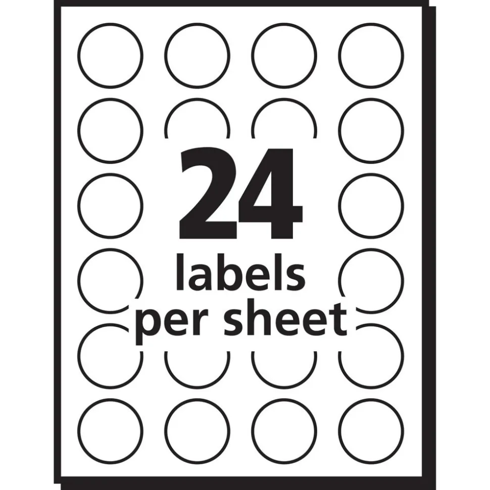 Label Maker Label: Red, Paper, 3/4" OAL, 3/4" OAW, 1,008 per Roll
