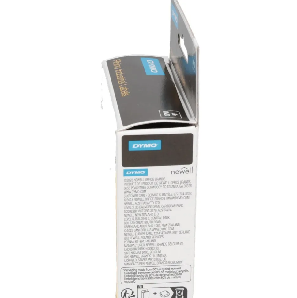 Label Maker Label: White, Heat Shrinkable Polyolefin, 60" OAL, 3/8" OAW