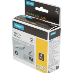 Label Maker Label: White, Heat Shrinkable Polyolefin, 60