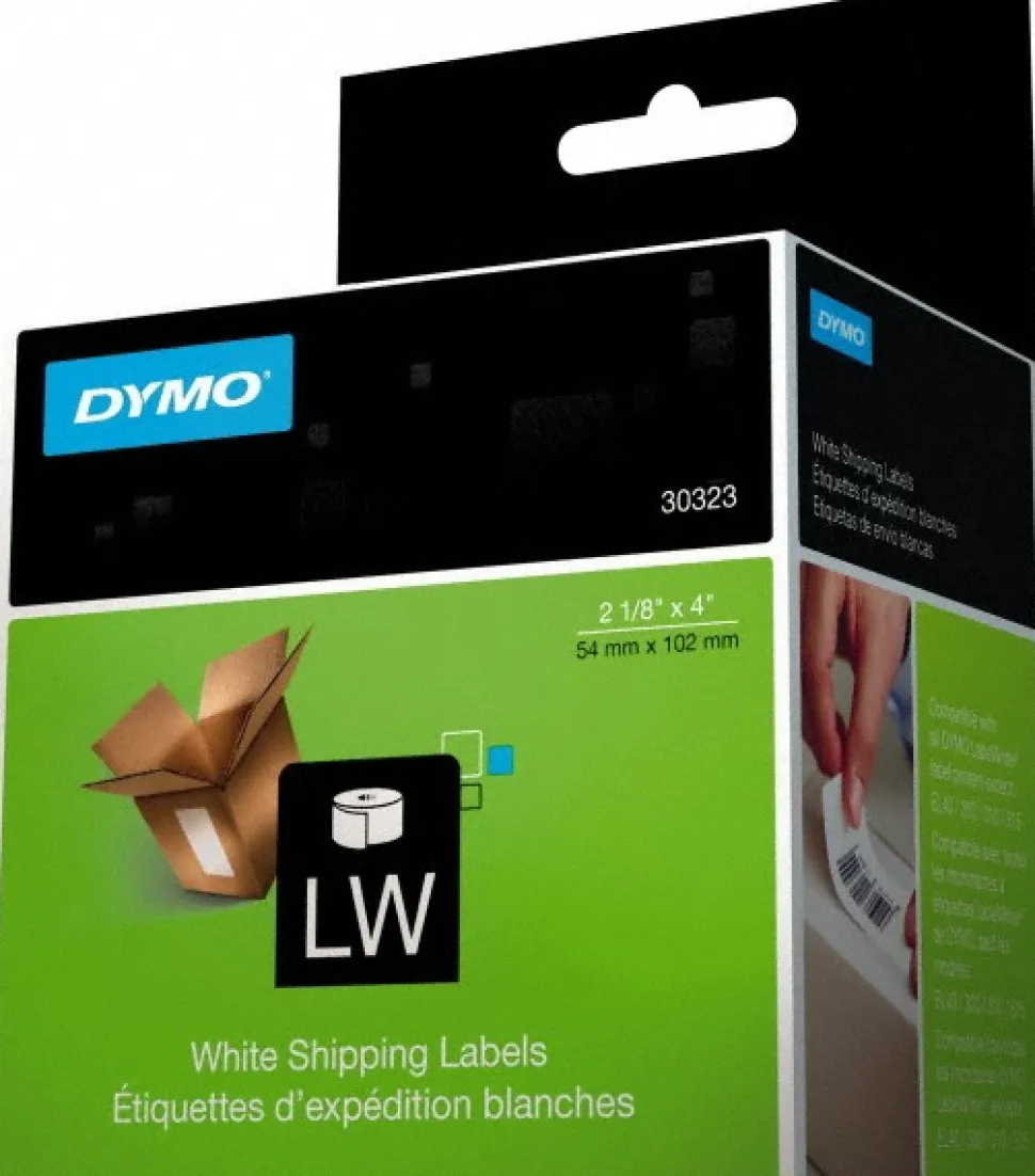 Label Maker Label: White, 4" OAL, 2-1/8" OAW, 220 per Roll, 1 Roll