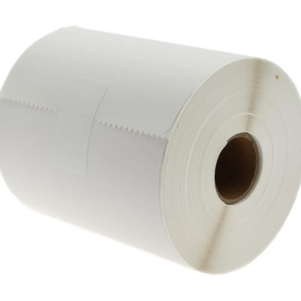 Label Maker Label: White, Paper, 6" OAL, 4" OAW