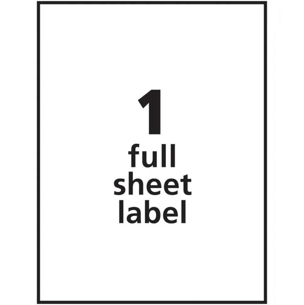 Label Maker Label: White, Paper, 11" OAL, 8-1/2" OAW, 100 per Roll