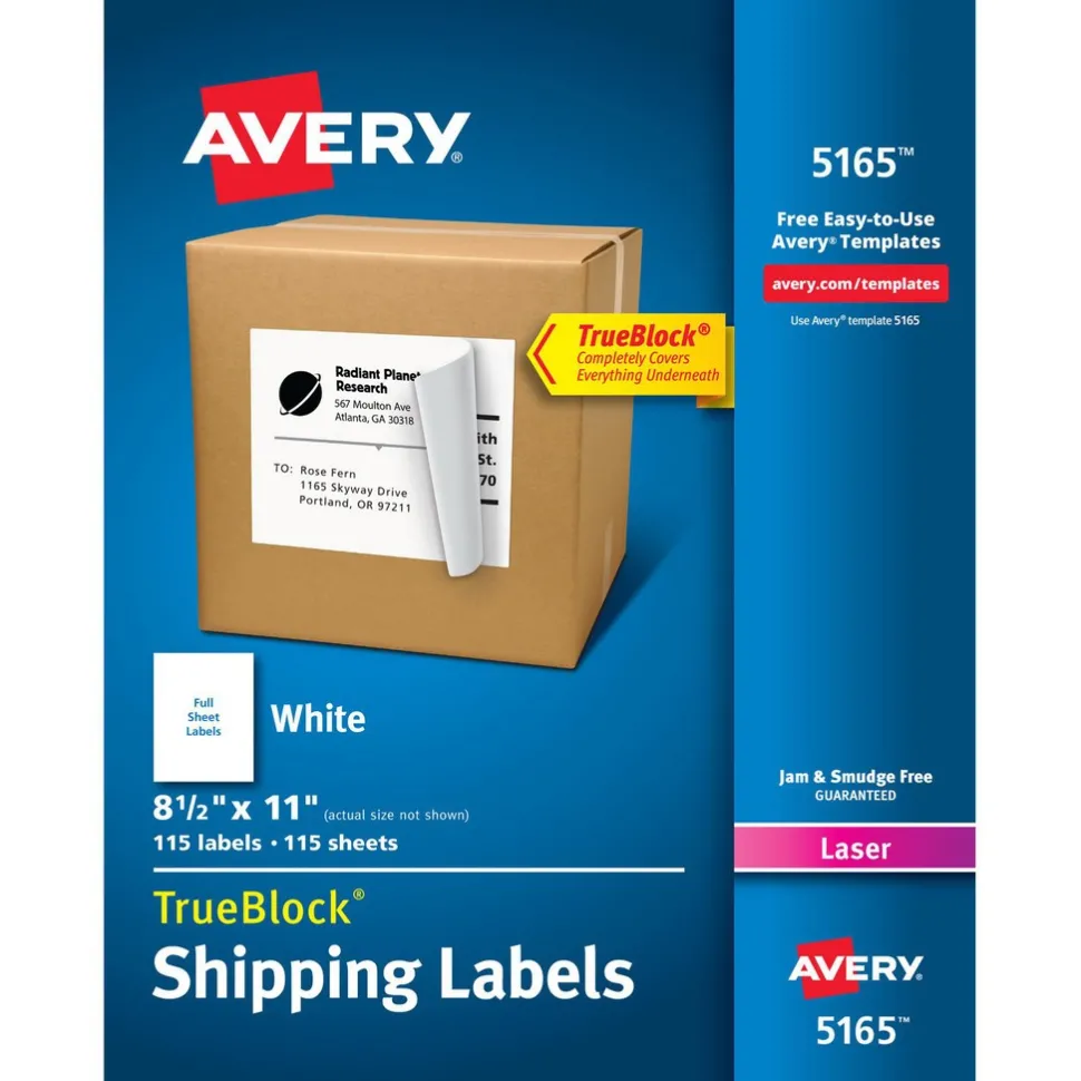 Label Maker Label: White, Paper, 11" OAL, 8-1/2" OAW, 100 per Roll