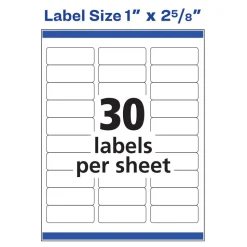Label Maker Label: White, Paper, 2-5/8