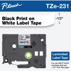 Label Maker Label: White, Polyester, 1 per Roll, 1 Roll