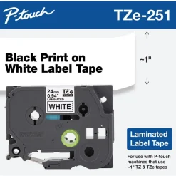 Label Maker Label: White, Polyester, 1 per Roll, 1 Roll