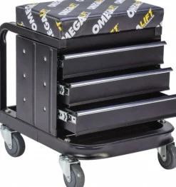 450 Lb Capacity, 4 Wheel Creeper Seat with Drawers