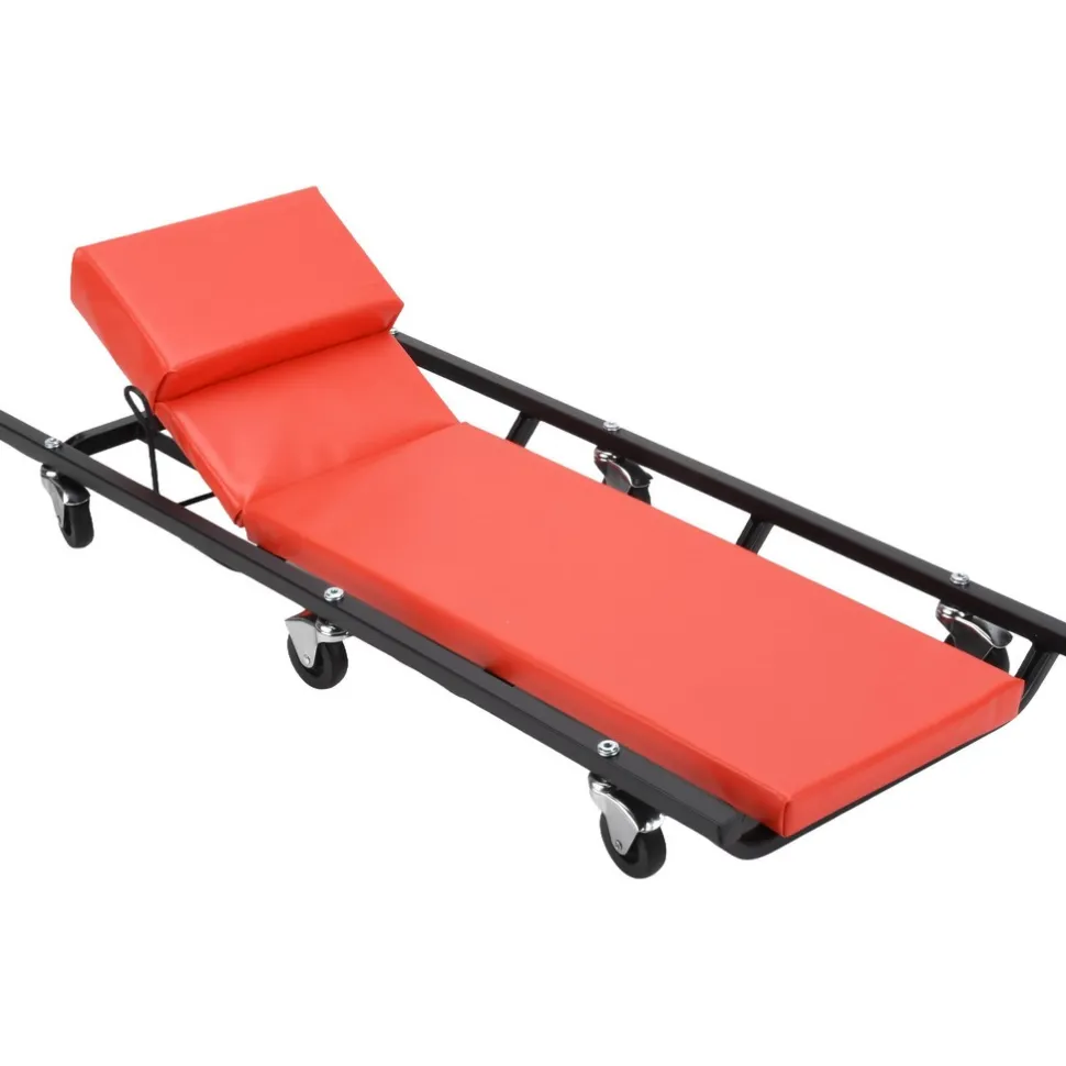 330 Lb Capacity, 6 Wheel Creeper with Adjustable Headrest