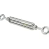 500 Lb Load Limit, 1/4" Thread Dia, 4" Take Up, Steel Eye & Eye Turnbuckle