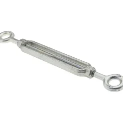 500 Lb Load Limit, 1/4" Thread Dia, 4" Take Up, Steel Eye & Eye Turnbuckle