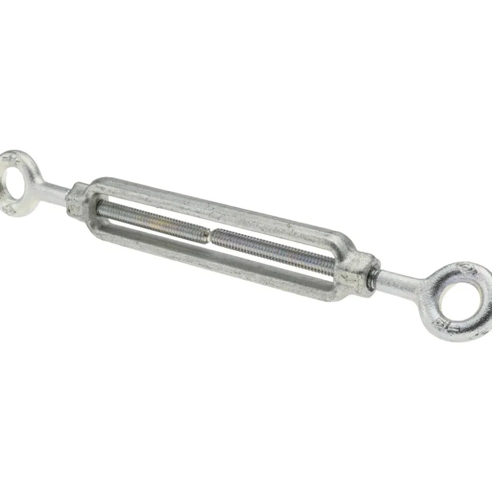 500 Lb Load Limit, 1/4" Thread Dia, 4" Take Up, Steel Eye & Eye Turnbuckle