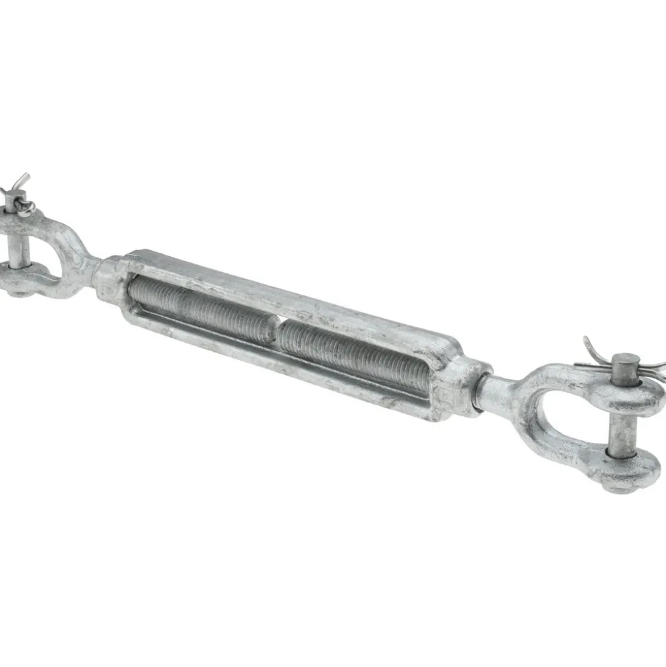 2,200 Lb Load Limit, 1/2" Thread Dia, 6" Take Up, Steel Jaw & Jaw Turnbuckle