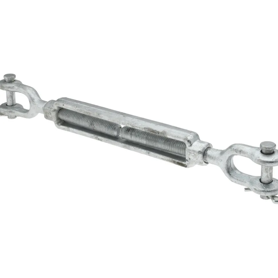 2,200 Lb Load Limit, 1/2" Thread Dia, 6" Take Up, Steel Jaw & Jaw Turnbuckle