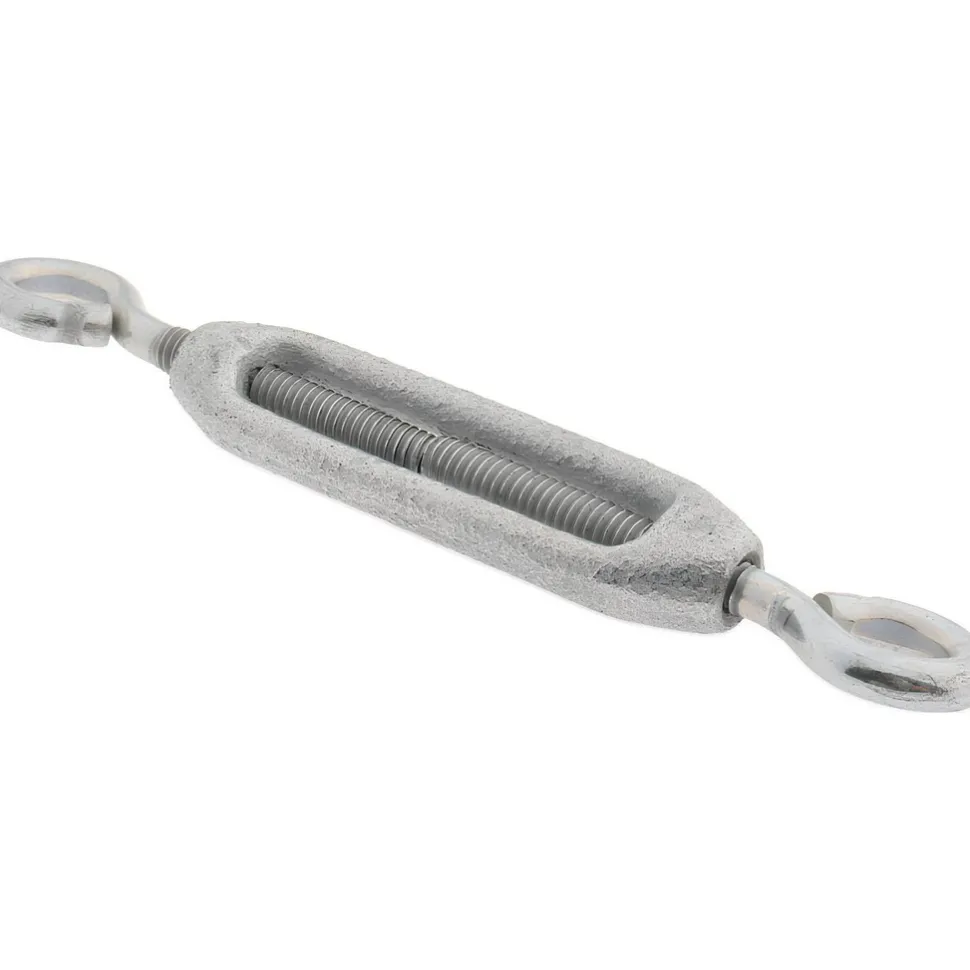 74 Lb Load Limit, 1/4" Thread Dia, 2-1/4" Take Up, Malleable Iron Eye & Eye Turnbuckle