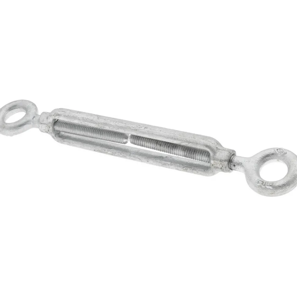 800 Lb Load Limit, 5/16" Thread Dia, 4-1/2" Take Up, Steel Eye & Eye Turnbuckle