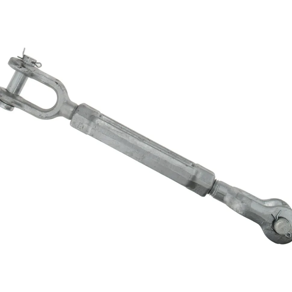 10,000 Lb Load Limit, 1" Thread Dia, 6" Take Up, Steel Jaw & Jaw Turnbuckle