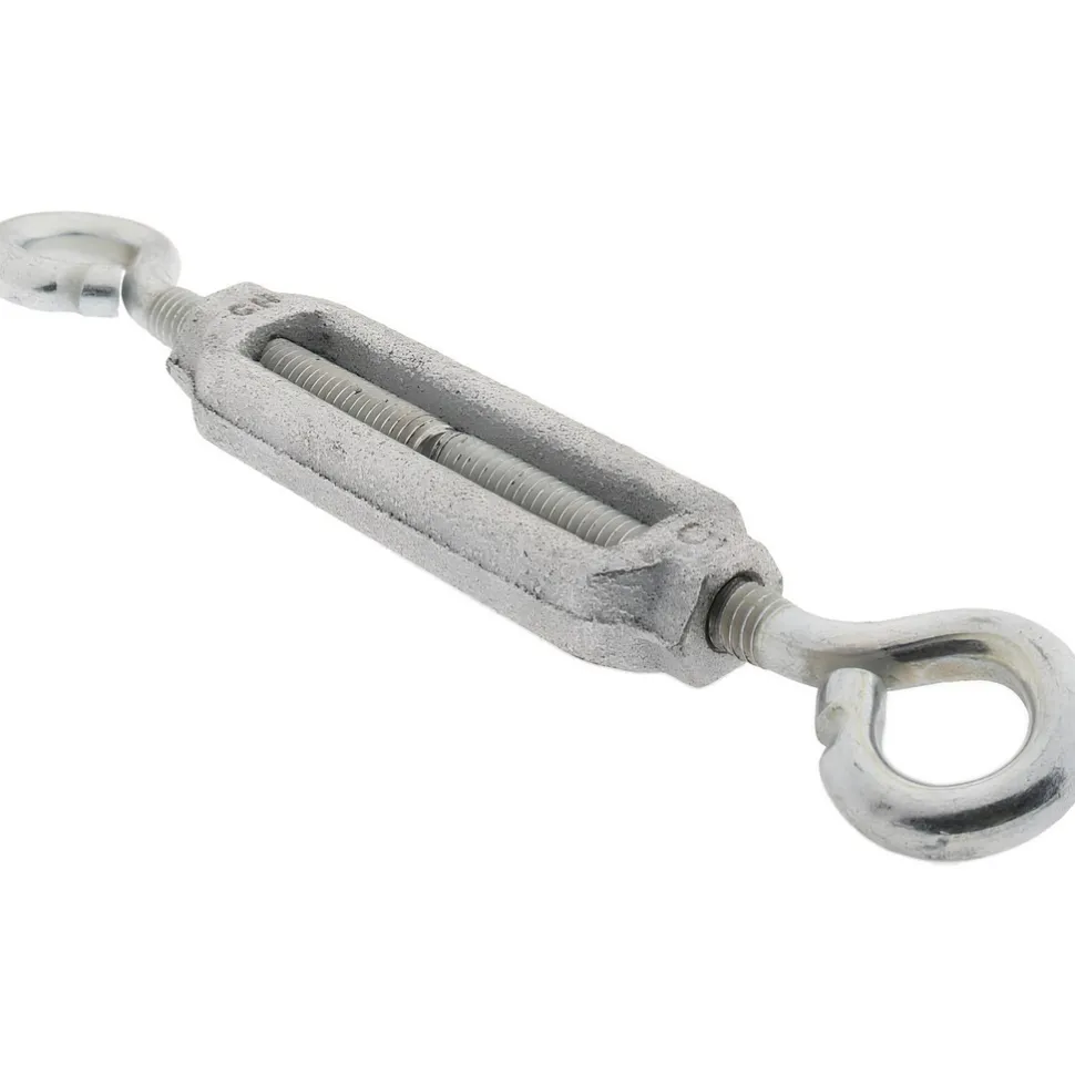 96 Lb Load Limit, 5/16" Thread Dia, 2-9/16" Take Up, Malleable Iron Eye & Eye Turnbuckle