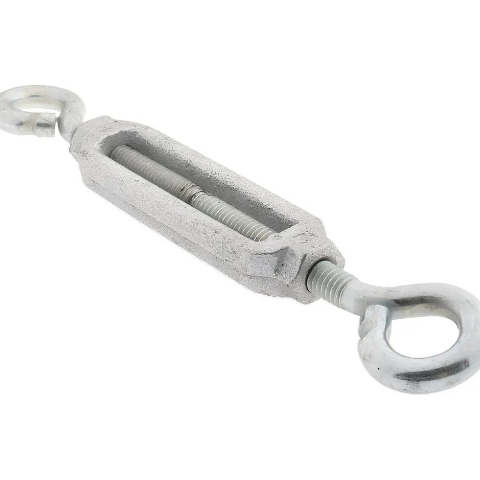 96 Lb Load Limit, 5/16" Thread Dia, 2-9/16" Take Up, Malleable Iron Eye & Eye Turnbuckle