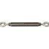 1,200 Lb Load Limit, 3/8" Thread Dia, 6" Take Up, Stainless Steel Eye & Eye Turnbuckle