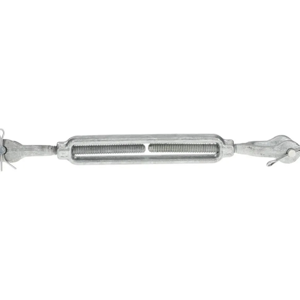 800 Lb Load Limit, 5/16" Thread Dia, 4-1/2" Take Up, Steel Jaw & Jaw Turnbuckle