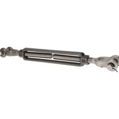 2,200 Lb Load Limit, 1/2" Thread Dia, 6" Take Up, Stainless Steel Jaw & Jaw Turnbuckle
