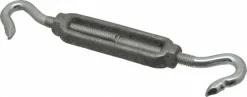 112 Lb Load Limit, 5/16" Thread Dia, 2-9/16" Take Up, Aluminum Hook & Hook Turnbuckle