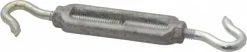 68 Lb Load Limit, 1/4" Thread Dia, 2-1/4" Take Up, Aluminum Hook & Hook Turnbuckle