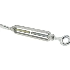 400 Lb Load Limit, 1/4" Thread Dia, 4" Take Up, Steel Hook & Eye Turnbuckle
