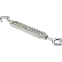 400 Lb Load Limit, 1/4" Thread Dia, 4" Take Up, Steel Hook & Eye Turnbuckle