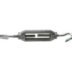 44 Lb Load Limit, #10 Thread Dia, 1-1/2" Take Up, Aluminum Hook & Hook Turnbuckle