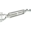 500 Lb Load Limit, 1/4" Thread Dia, 4" Take Up, Steel Jaw & Jaw Turnbuckle