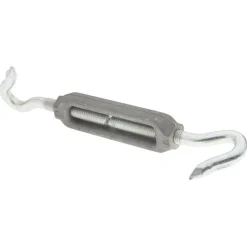 174 Lb Load Limit, 3/8" Thread Dia, 2-7/8" Take Up, Aluminum Hook & Hook Turnbuckle