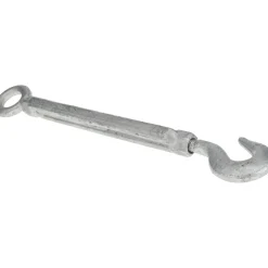 900 Lb Load Limit, 3/8" Thread Dia, 6" Take Up, Steel Hook & Eye Turnbuckle