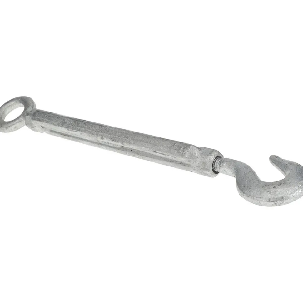 900 Lb Load Limit, 3/8" Thread Dia, 6" Take Up, Steel Hook & Eye Turnbuckle