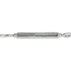 900 Lb Load Limit, 3/8" Thread Dia, 6" Take Up, Steel Hook & Eye Turnbuckle