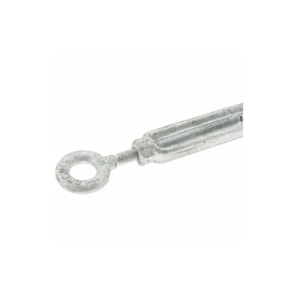 500 Lb Load Limit, 1/4" Thread Dia, 4" Take Up, Steel Eye & Eye Turnbuckle