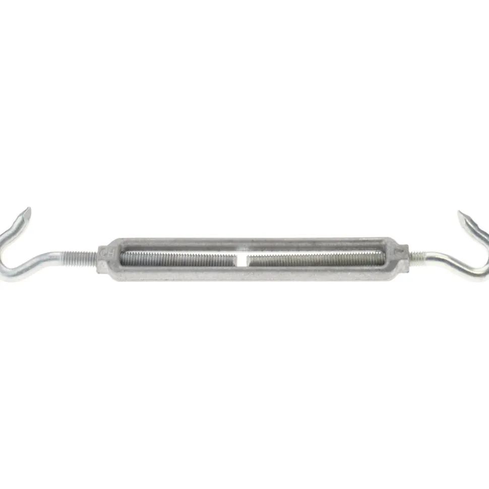 174 Lb Load Limit, 3/8" Thread Dia, 2-7/8" Take Up, Aluminum Hook & Hook Turnbuckle