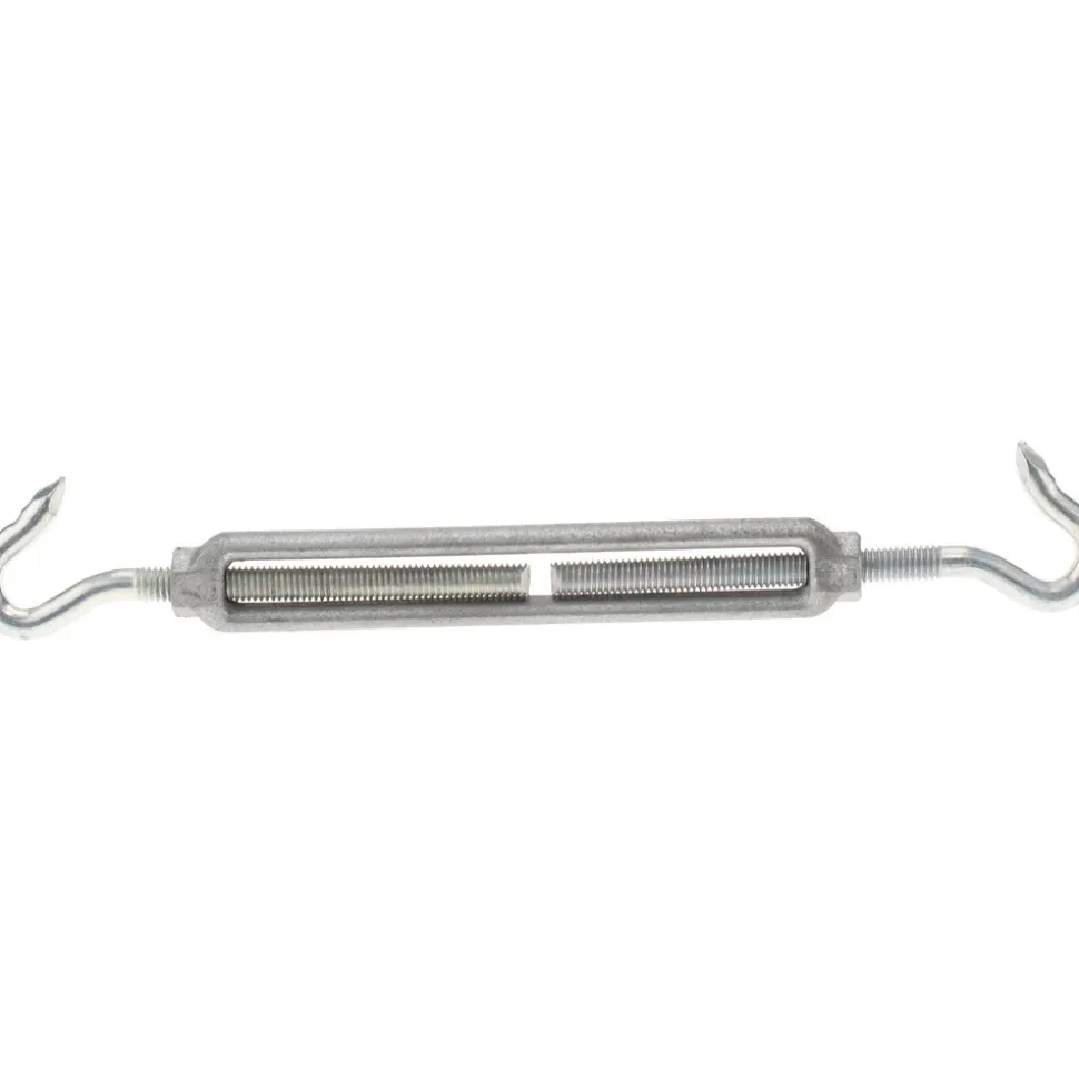 174 Lb Load Limit, 3/8" Thread Dia, 2-7/8" Take Up, Aluminum Hook & Hook Turnbuckle