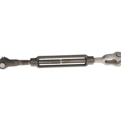 3,500 Lb Load Limit, 5/8" Thread Dia, 6" Take Up, Stainless Steel Jaw & Jaw Turnbuckle