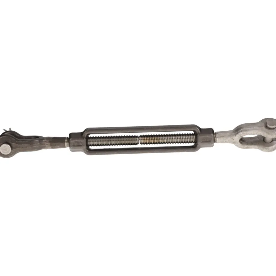 3,500 Lb Load Limit, 5/8" Thread Dia, 6" Take Up, Stainless Steel Jaw & Jaw Turnbuckle