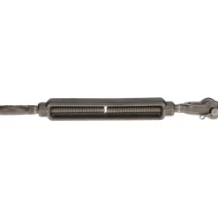 2,200 Lb Load Limit, 1/2" Thread Dia, 6" Take Up, Stainless Steel Jaw & Eye Turnbuckle