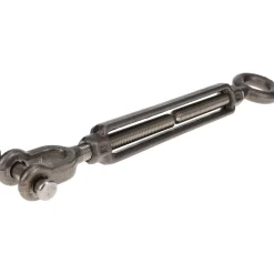 2,200 Lb Load Limit, 1/2" Thread Dia, 6" Take Up, Stainless Steel Jaw & Eye Turnbuckle