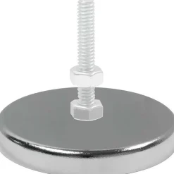 41 Lb Max Pull Force, 3/8" Overall Height, 2.63" Dia, Ceramic Cup Magnet