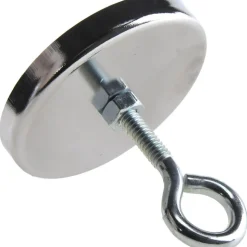 41 Lb Max Pull Force, 3/8" Overall Height, 2.63" Dia, Ceramic Cup Magnet
